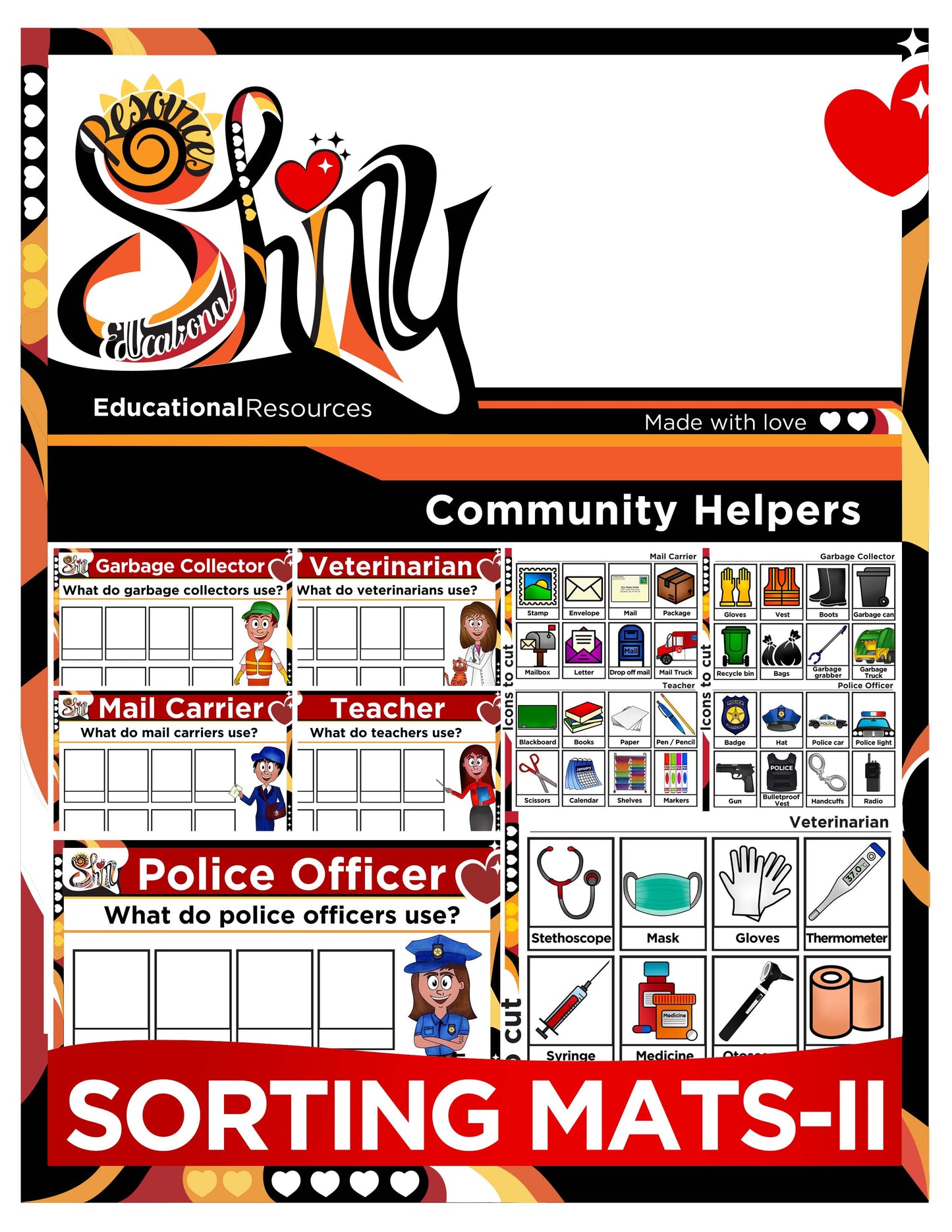 Community Helpers - Sorting Matts II